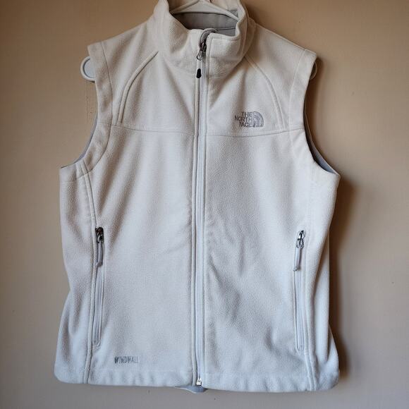 The North Face Windwall Fleece Vest Full Zip Cream Pockets Womens Size Small? - Picture 1 of 9